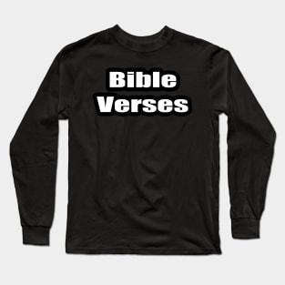 Bible Verses Text Typography Long Sleeve T-Shirt